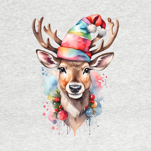 User Reindeer head shirt wearing santa hat by Safaastor